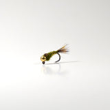 Tungsten Jighead Hare's Ear Olive Barbless