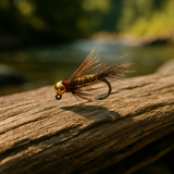 Tungsten Jighead Squirrel Nymph Brown Barbless