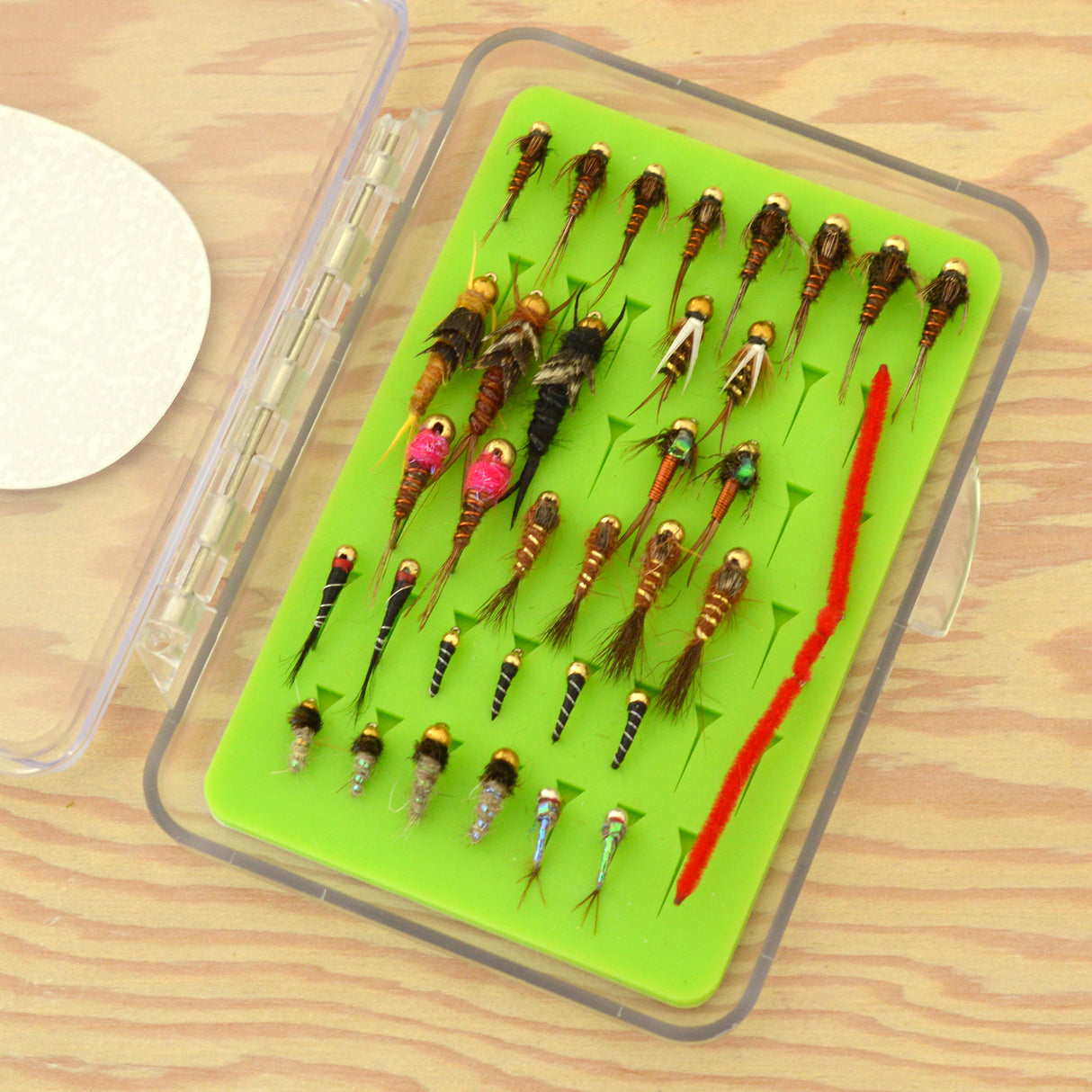Nymphing Essentials Fly Box (Free Box Included) (34 Flies Total)